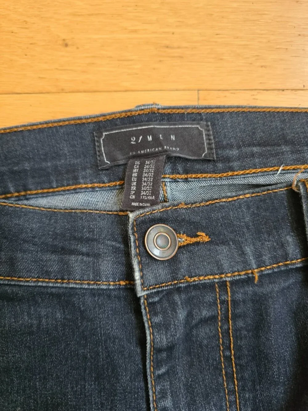 21men | medium wash denim straight leg jeans | MENS 34'